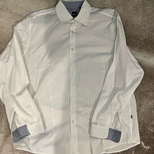 Hugo Boss White Dress Shirt with Point Collar